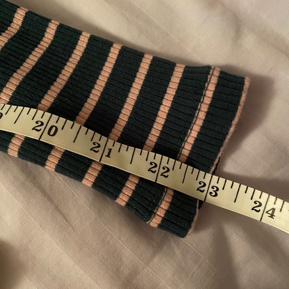 Green and pink striped long sleeve top - Picture 6 of 6